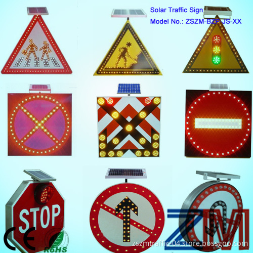 Aluminum LED Speed Limit Solar Traffic Sign